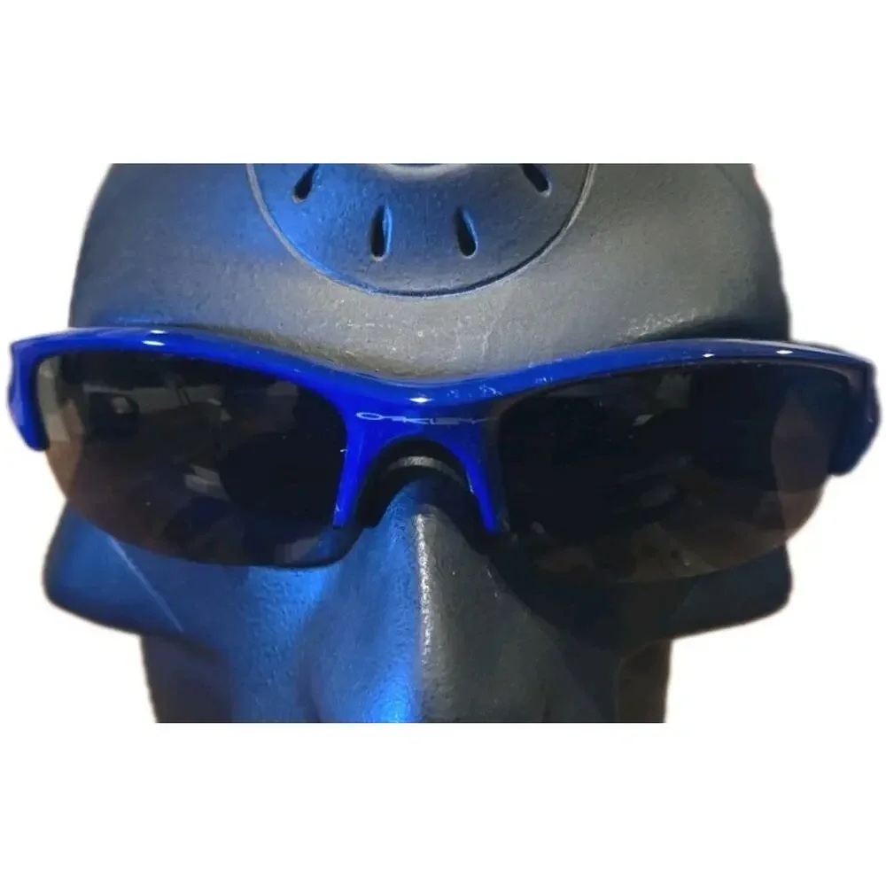 NEW Oakley Flak Jacket MHP Blue Frame Grey Lens Y2K Vintage Sunglasses AUTHENTIC
